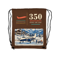 Thumbnail for Beechcraft King Air 350i - Drawstring Bag - Classic - Brown