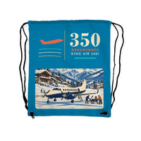 Thumbnail for Beechcraft King Air 350i - Drawstring Bag - Classic - Light Blue