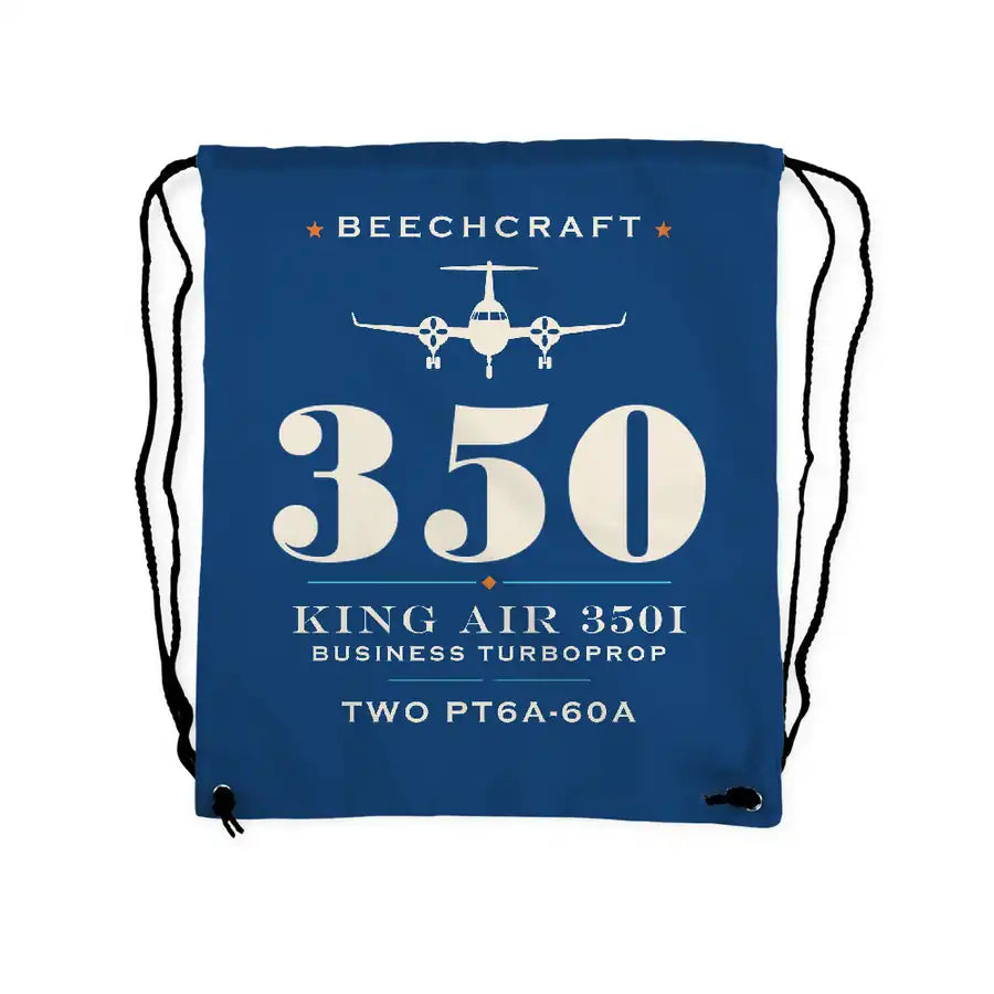Beechcraft King Air 350i - Drawstring Bag - Heritage - Blue