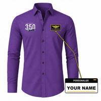 Thumbnail for Beechcraft King Air 350i - Long Sleeve Shirt - Original - Purple + NAME