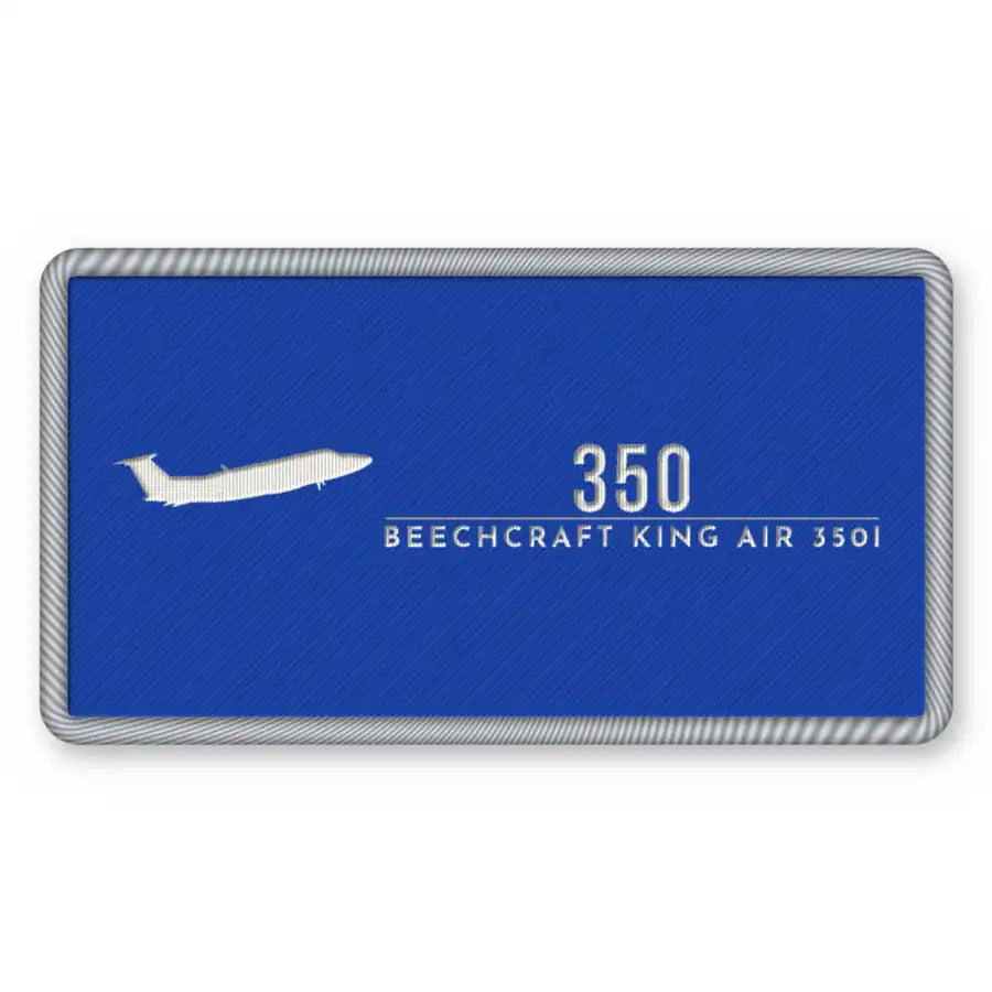 Beechcraft King Air 350i Patches - Rectangle - Royal White