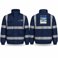 Thumbnail for Beechcraft King Air 350i Reflective Winter Jackets - Poster - Navy Blue