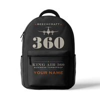 Thumbnail for Beechcraft King Air 360 - 3D Backpack - Heritage + Name - Gray