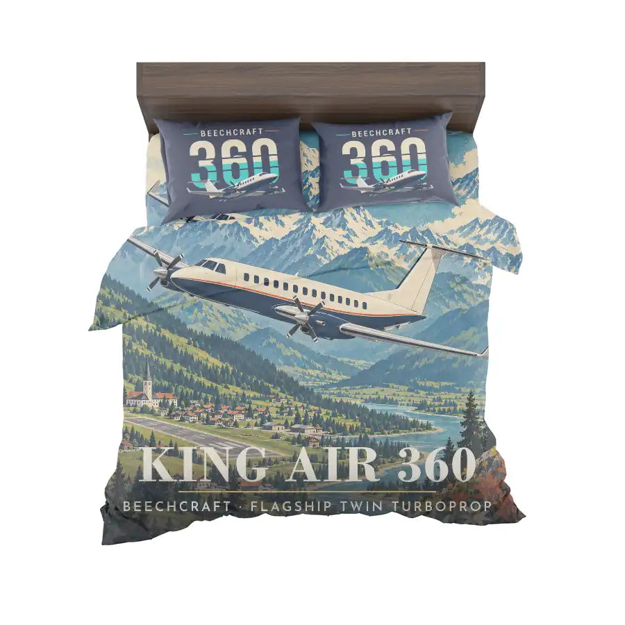 Beechcraft King Air 360 - 3D - Bedding Set - Full Print
