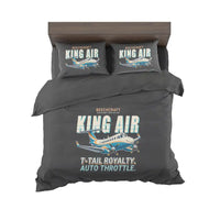 Thumbnail for Beechcraft King Air 360 - Cartoon - Bedding Set - Black