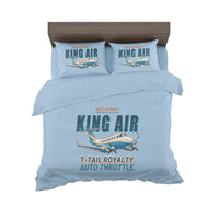 Thumbnail for Beechcraft King Air 360 - Cartoon - Bedding Set - Light Blue