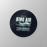 Thumbnail for Beechcraft King Air 360 - Cartoon - Circle Sticker - Close-up