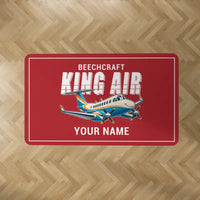 Thumbnail for Beechcraft King Air 360 - Cartoon + Name - Rectangle Carpet - Red