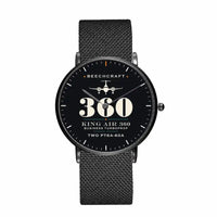 Thumbnail for Beechcraft King Air 360 - Heritage - Slim Mesh - Black and Stainless Steel Strap
