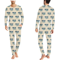Thumbnail for Beechcraft King Air 360 - Men Pajamas - Cartoon Pattern - Beige