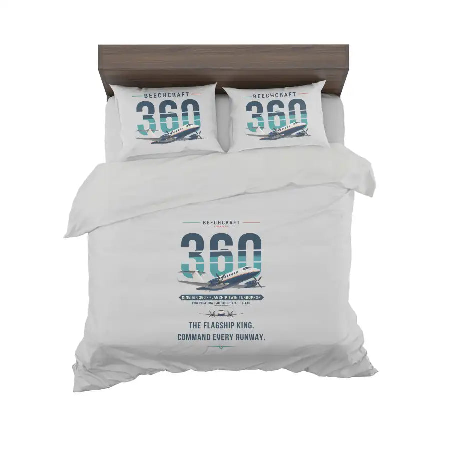 Beechcraft King Air 360 - Original - Bedding Set - Light Gray