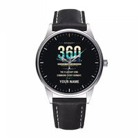 Thumbnail for Beechcraft King Air 360 - Original + Name - Leather Strap - Black Leather Strap