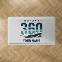 Thumbnail for Beechcraft King Air 360 - Original + Name - Rectangle Carpet - Light Gray