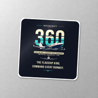 Thumbnail for Beechcraft King Air 360 - Original - Square Sticker - Close-up