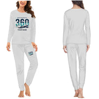 Thumbnail for Beechcraft King Air 360 - Women Pajamas - Original Chest + Name - Light Gray