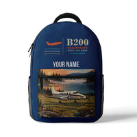 Thumbnail for Beechcraft King Air B200 - 3D Backpack - Blue + Name