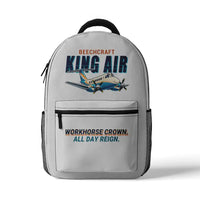 Thumbnail for Beechcraft King Air B200 - 3D Backpack - Cartoon - White