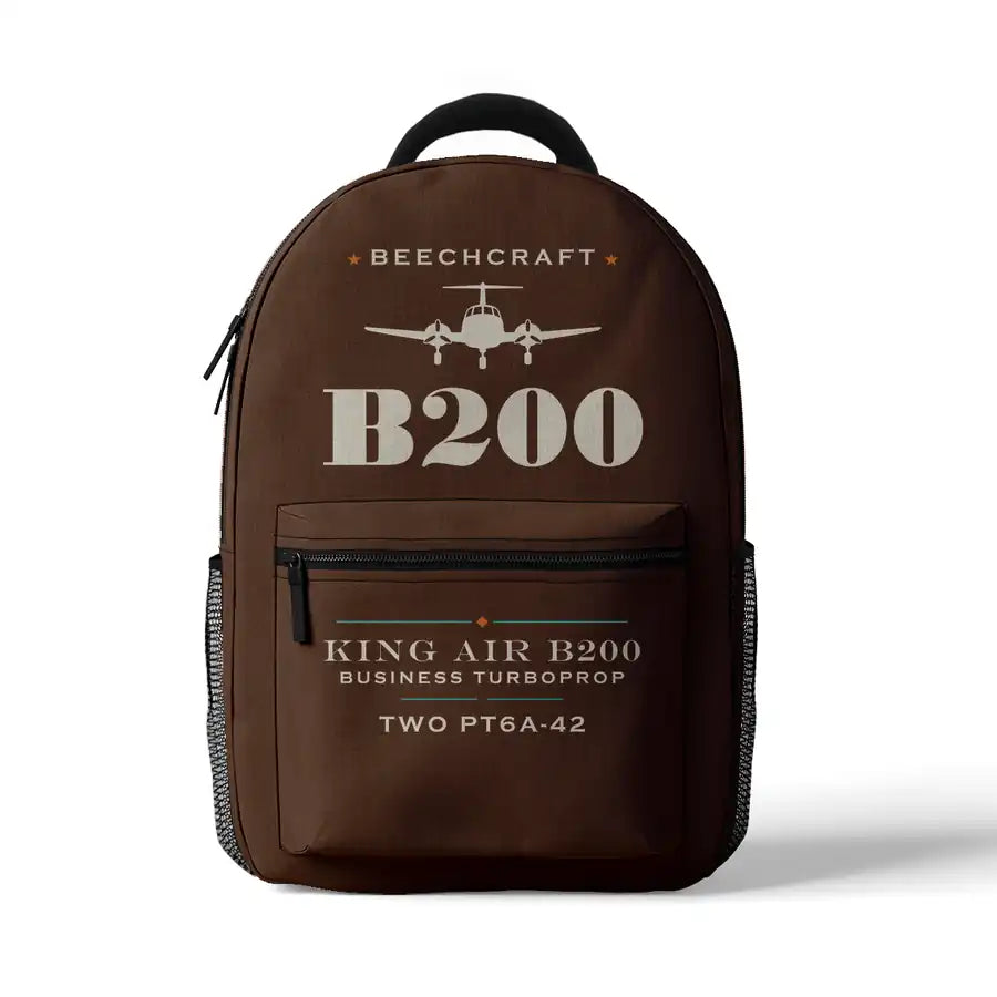 Beechcraft King Air B200 - 3D Backpack - Heritage - Brown