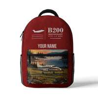 Thumbnail for Beechcraft King Air B200 - 3D Backpack - Red + Name