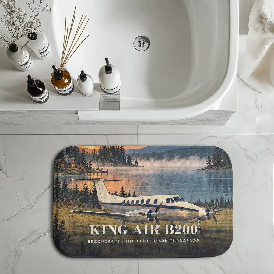 Beechcraft King Air B200 - 3D - Bath Mat