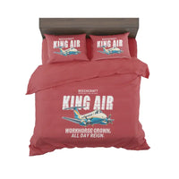 Thumbnail for Beechcraft King Air B200 - Cartoon - Bedding Set - Red