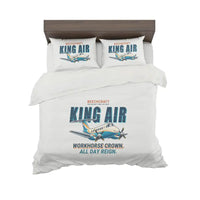 Thumbnail for Beechcraft King Air B200 - Cartoon - Bedding Set - White
