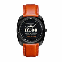 Thumbnail for Beechcraft King Air B200 - Heritage + Name - Luxury Cushion - Black and Light Brown Strap