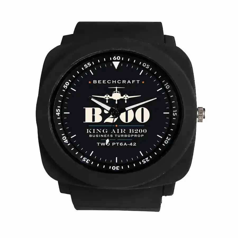Beechcraft King Air B200 - Heritage - Rubber Strap - Black