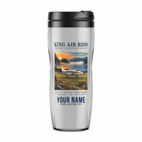 Thumbnail for Beechcraft King Air B200 - Poster + Name - Plastic (No Holder) - Light Gray