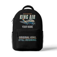 Thumbnail for Beechcraft King Air C90 - 3D Backpack - Cartoon + Name - Black