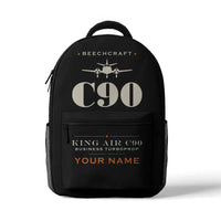 Thumbnail for Beechcraft King Air C90 - 3D Backpack - Heritage + Name - Black