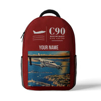 Thumbnail for Beechcraft King Air C90 - 3D Backpack - Red + Name