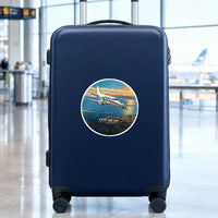 Thumbnail for Beechcraft King Air C90 - 3D + Name - Circle Sticker - Suitcase