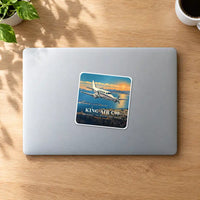 Thumbnail for Beechcraft King Air C90 - 3D + Name - Square Sticker - MacBook