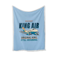 Thumbnail for Beechcraft King Air C90 - Cartoon - Blanket - Light Blue