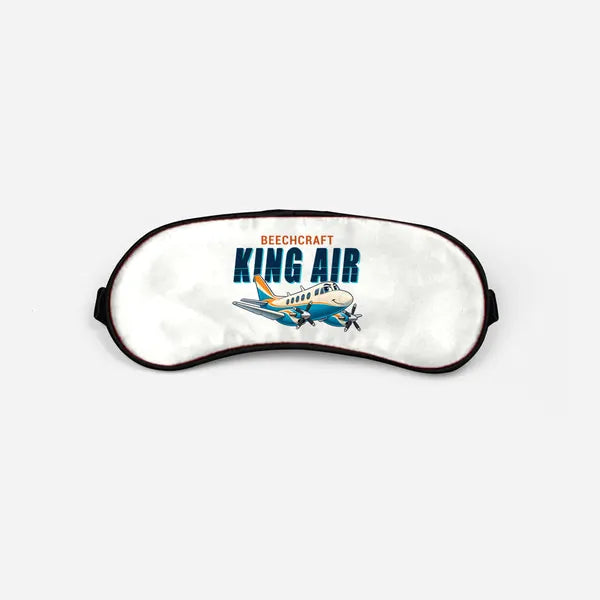Beechcraft King Air C90 - Cartoon - Sleep Mask - White