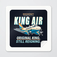 Thumbnail for Beechcraft King Air C90 - Cartoon - Square Sticker - Peel