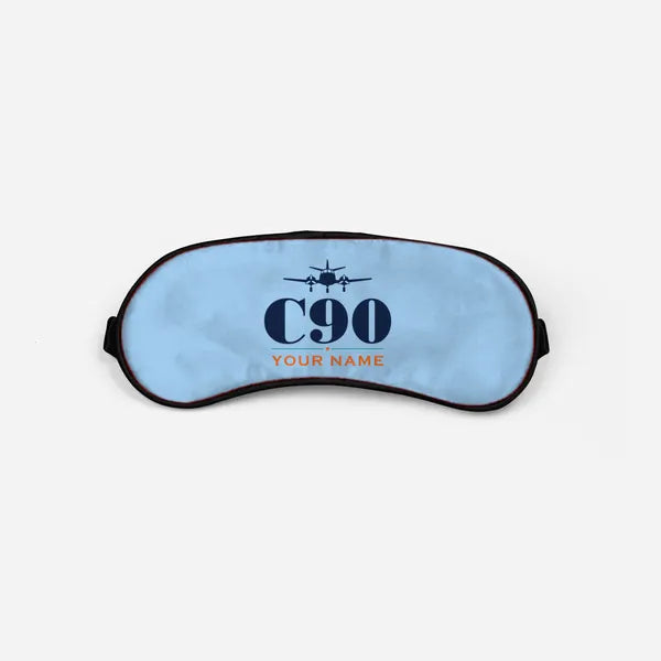 Beechcraft King Air C90 - Heritage + Name - Sleep Mask - Light Blue