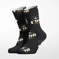 Thumbnail for Beechcraft King Air C90 - Heritage + Name - Socks - Black