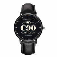 Thumbnail for Beechcraft King Air C90 - Heritage - Slim Leather - Black and Black Leather Strap