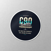 Thumbnail for Beechcraft King Air C90 - Original - Circle Sticker - Close-up