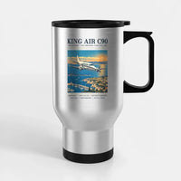 Thumbnail for Beechcraft King Air C90 - Poster - Stainless Steel with Holder - Silver