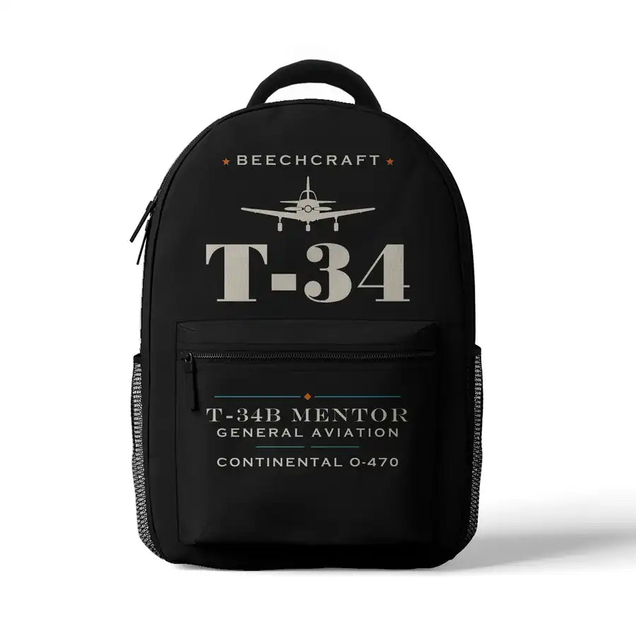 Beechcraft T-34B Mentor - 3D Backpack - Heritage - Black