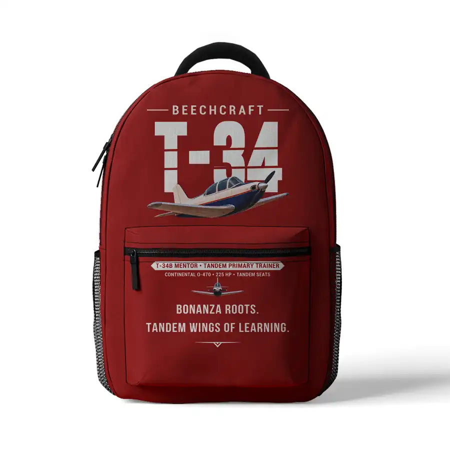 Beechcraft T-34B Mentor - 3D Backpack - Original - Red