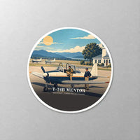 Thumbnail for Beechcraft T-34B Mentor - 3D - Circle Sticker - Close-up