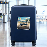 Thumbnail for Beechcraft T-34B Mentor - 3D + Name - Square Sticker - Suitcase