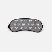 Thumbnail for Beechcraft T-34B Mentor - Cartoon Pattern - Sleep Mask - Gray