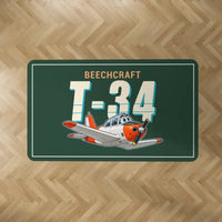 Thumbnail for Beechcraft T-34B Mentor - Cartoon - Rectangle Carpet - Dark Green