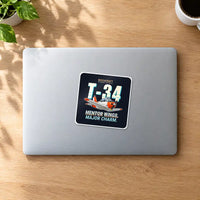 Thumbnail for Beechcraft T-34B Mentor - Cartoon - Square Sticker - MacBook