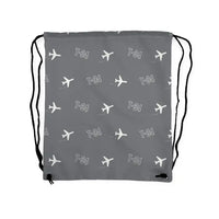 Thumbnail for Beechcraft T-34B Mentor - Drawstring Bag - 3D Pattern - Gray